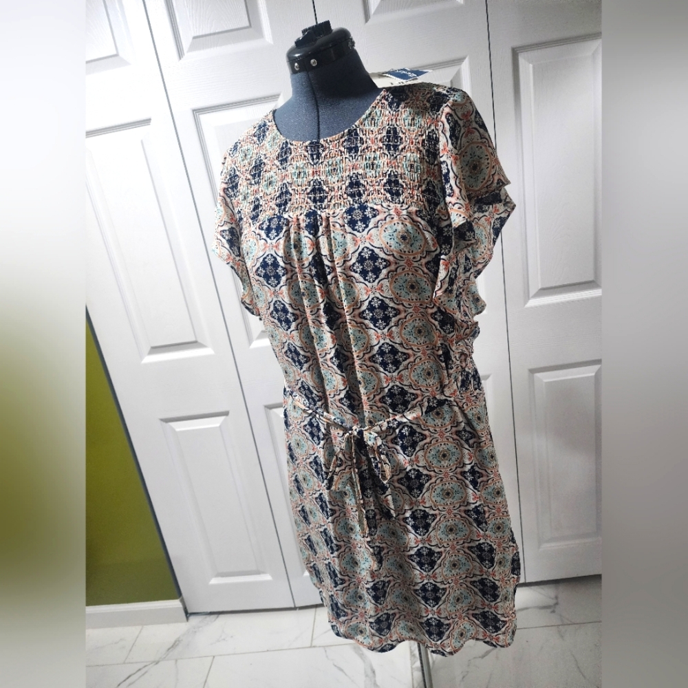 Floral dress by DR2, size L, NWT